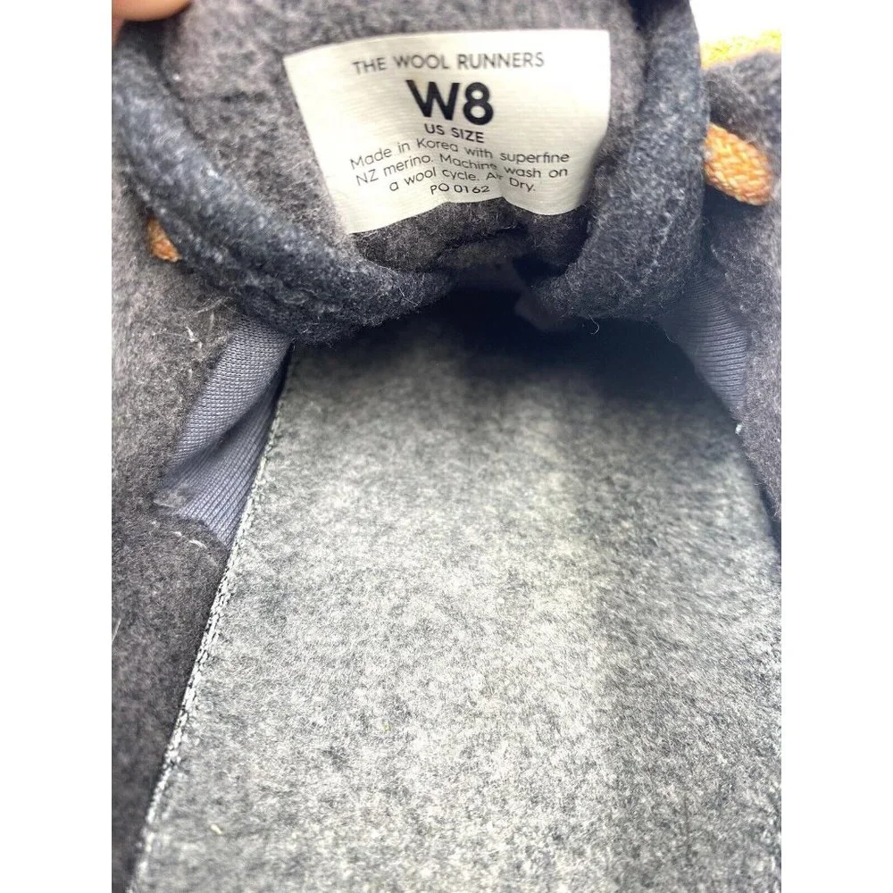 Allbirds Womens The Wool‎ Runners Grey Orange Laced PO 0162 Size 8